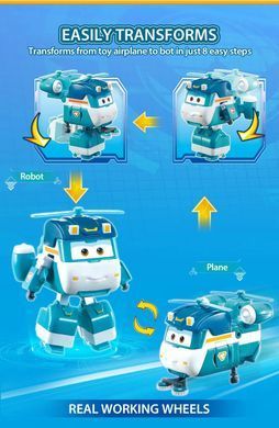Super Wings Игровая фигурка-трансформер Transforming Шайн (Shine) EU770239 фото