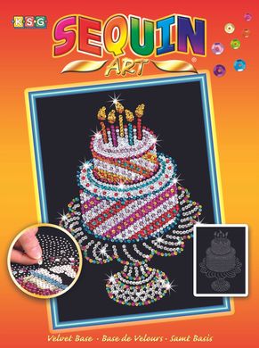 Набор для творчества Sequin Art ORANGE Праздничный торт SA1506 фото