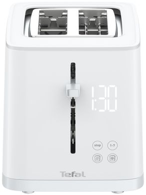 Тостер Tefal SENSE, 850Вт, пластик+нерж, LED дисплей, білий TT693110 фото