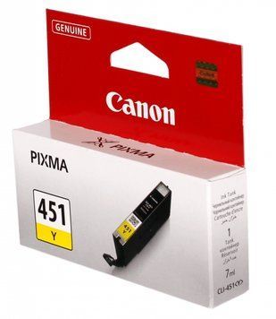 Картридж Canon CLI-451Y (Yellow) PIXMA MG5440/MG6340 6526B001 фото