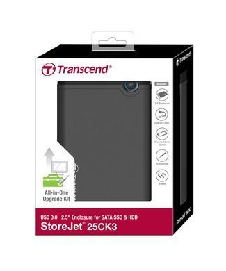 Transcend Корпус USB 3.1 Type-A для HDD/SDD SATA 2.5" Rubber Kit TS0GSJ25CK3 фото