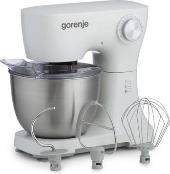 Gorenje Кухонна машина Gorenje 800Вт, чаша-метал, корпус-пластик, насадок-3, білий MMC800WS фото
