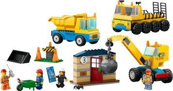 LEGO Конструктор City Будівельна вантажівка й кулястий кран-таран 60391 фото