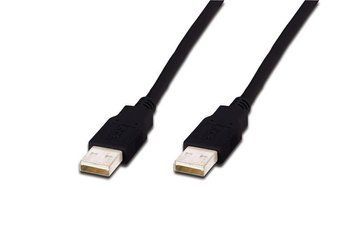 Digitus USB 2.0 (AM/AM)[Кабель USB-A (M/M) заряджання/синхронізації, 1м, чорний] AK-300100-010-S фото