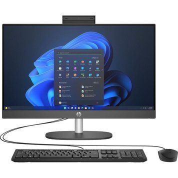 HP Комп'ютер персональний моноблок HP 240-G10 23.8" FHD IPS AG, Intel i7-1355U, 16GB, F512GB, UMA, WiFi, кл+м, 2р, DOS, чорний 9M9K8AT фото