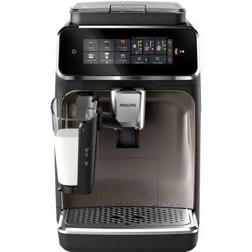 Philips Кавомашина Philips Series 3300 1.8л, зерно + мелена, автомат.капучинатор, дисплей, авторецептів - 6, чорний EP3347/90 фото