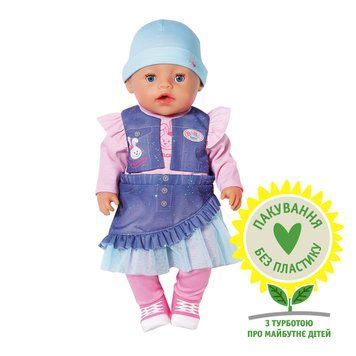 Кукла BABY BORN - ДЖИНСОВЫЙ СТИЛЬ КРОШКИ (43 cm, с аксессуарами) 836385 фото
