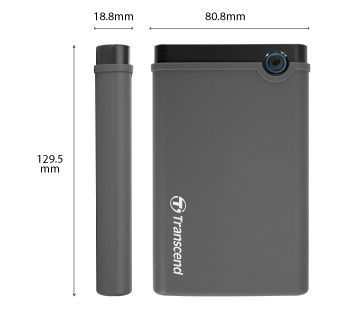 Transcend Корпус USB 3.1 Type-A для HDD/SDD SATA 2.5" Rubber Kit TS0GSJ25CK3 фото
