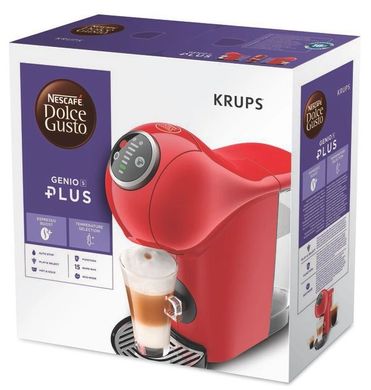 Кофеварка Krups капсульная Dolce Gusto Genio S Plus, 0,8л, капсулы, сенсорное управл., красный KP340510 фото