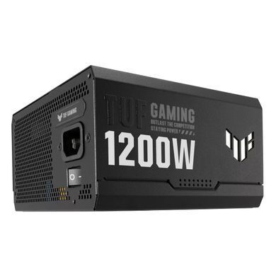 ASUS Блок питания TUF GAMING (1200W), >90%, 80+ Gold, 135мм, 1xMB 24pin(20+4), 2xCPU 8pin(4+4), 4xMolex, 5xSATA, 3xPCIe 8pin(6+2), 1xPCIe GEN5 16pin, TUF-GAMING-1200G 90YE00S0-B0NA00 фото