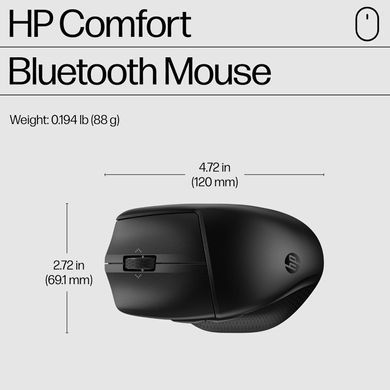 HP Мышь 480 Comfort, BT, чёрный 8T6M3AA фото