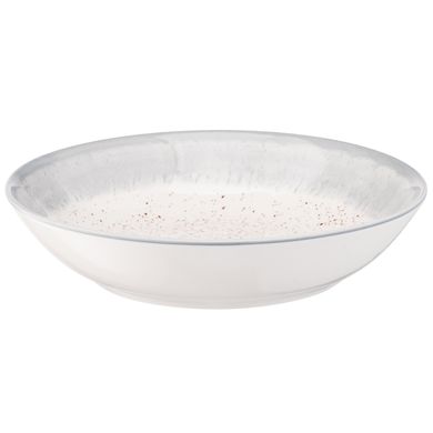 ARDESTO Тарілка супова Siena, 20см, порцеляна, біло-сірий AR2920SW фото