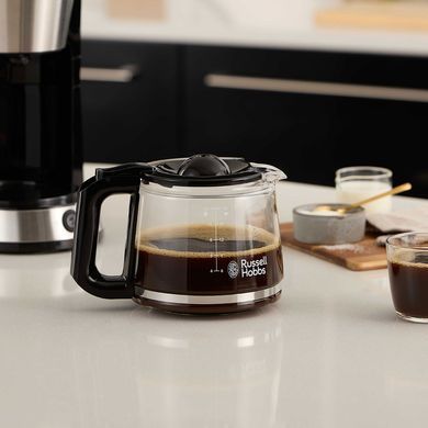 Russell Hobbs Кавоварка Heaton, 1.25л, мелена, чорно-срібний 27400-56 фото