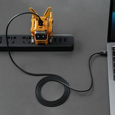GravaStar Кабель USB-C > USB-C заряджання/синхронізації 1.5м, Type-C, 100w, чорний GRAVASTARTC_BLK фото