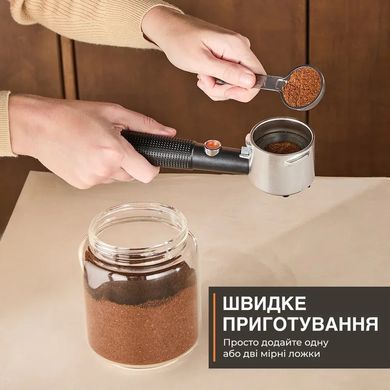 Krups Krups coffeee maker carob Virtuoso+ Tamping System 1l, hand capuchino maker, 15 bar, grey XP499EE0 фото