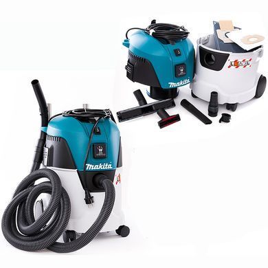 Makita Пилосос професійний VC2512L, 1000Вт, 210мБар, контейнер 25л, розетка 2600Вт, 7кг VC2512L фото