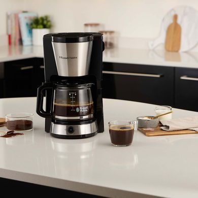 Russell Hobbs Кавоварка Heaton, 1.25л, мелена, чорно-срібний 27400-56 фото