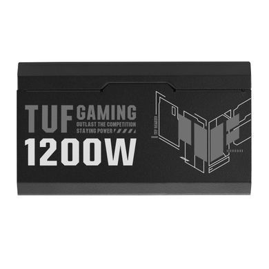 ASUS Блок питания TUF GAMING (1200W), >90%, 80+ Gold, 135мм, 1xMB 24pin(20+4), 2xCPU 8pin(4+4), 4xMolex, 5xSATA, 3xPCIe 8pin(6+2), 1xPCIe GEN5 16pin, TUF-GAMING-1200G 90YE00S0-B0NA00 фото