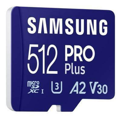 Samsung Карта памяти microSDXC 512GB C10 UHS-I R180MB/s PRO Plus + SD MB-MD512SB/WW фото