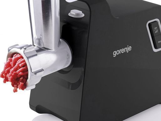 Gorenje М'ясорубка, 1700Вт, 2,3кг/хв, 2 решітки, пластик/метал, чорний MG1701SB фото