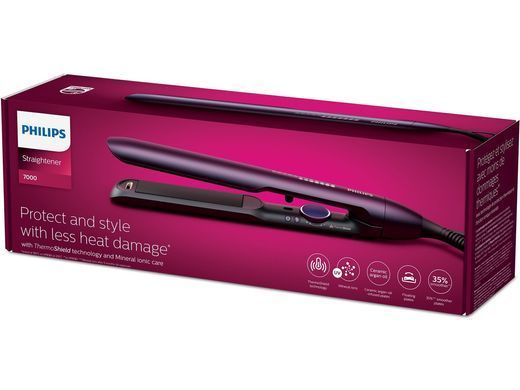 Philips Выпрямитель Series 7000, 240Вт, 12-230С, керамика, турмалин, фиолетовый металик BHS752/00 фото