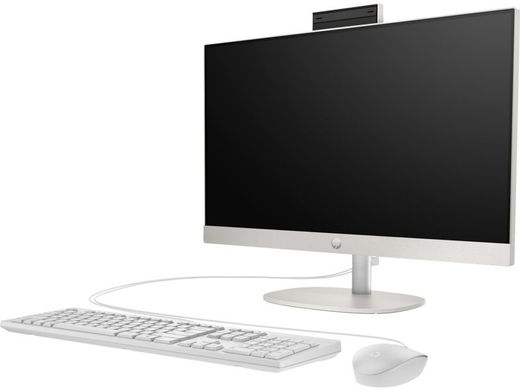 HP Комп'ютер персональний моноблок 240-G10 23.8" FHD IPS AG, Intel i3-N300, 8GB, F256GB, UMA, WiFi, кл+м, 3р, DOS, білий 885G4EA фото