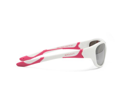 Дитячі сонцезахисні окуляри Koolsun біло-рожеві серії Sport (Розмір: 3+) KS-SPWHCA003 фото