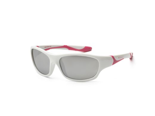 Дитячі сонцезахисні окуляри Koolsun біло-рожеві серії Sport (Розмір: 3+) KS-SPWHCA003 фото
