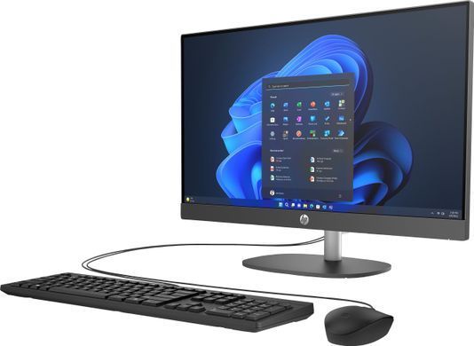 HP Комп'ютер персональний моноблок HP 240-G10 23.8" FHD IPS AG, Intel i7-1355U, 16GB, F512GB, UMA, WiFi, кл+м, 2р, DOS, чорний 9M9K8AT фото