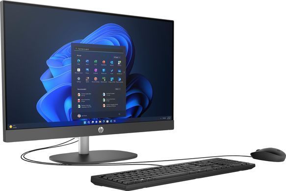 HP Комп'ютер персональний моноблок HP 240-G10 23.8" FHD IPS AG, Intel i7-1355U, 16GB, F512GB, UMA, WiFi, кл+м, 2р, DOS, чорний 9M9K8AT фото