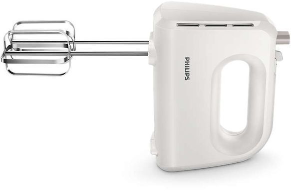 Philips Миксер ручной Daily Collection 300Вт, насадки-2, турбо, белый HR3705/00 фото