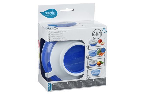 Nuvita Тарілка малюка 4в1 6м+ синя NV1465BluePROMO NV1465BLUEPROMO фото