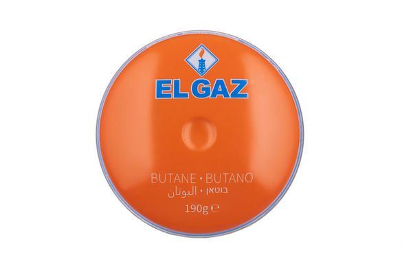 Балон-картридж газовий EL GAZ ELG-100, бутан 190 г, для газових пальників, одноразовий 104ELG-100 фото