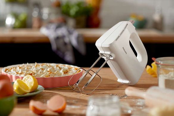 Philips Миксер ручной Daily Collection 300Вт, насадки-2, турбо, белый HR3705/00 фото