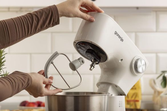 Gorenje Кухонна машина Gorenje 800Вт, чаша-метал, корпус-пластик, насадок-3, білий MMC800WS фото