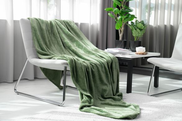 ARDESTO Плед Flannel, 160х200см, зеленый, 100% полиэстер