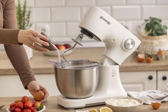 Gorenje Кухонна машина Gorenje 800Вт, чаша-метал, корпус-пластик, насадок-3, білий MMC800WS фото