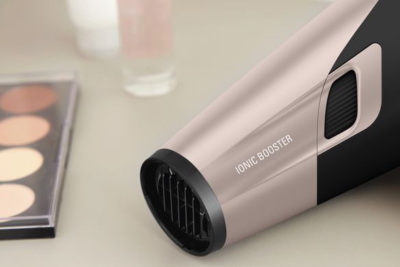 Rowenta Фен Studio Dry Glow, 2100Вт, 3 режими, дифузор, іоніз-я, хол. обдув, чорно-золотий CV5831F0 фото