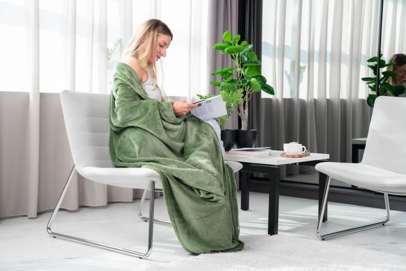 ARDESTO Плед Flannel, 160х200см, зеленый, 100% полиэстер