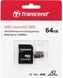 Карта пам'яті Transcend microSD 64GB C10 UHS-I U3 A2 R160/W80MB/s + SD 2 - магазин Coolbaba Toys
