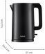Tefal Електрочайник Thermo Protect, 1.5л, пластик, нержавіюча сталь, чорний 2 - магазин Coolbaba Toys
