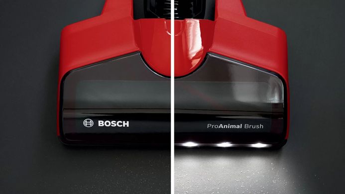 Пилосос Bosch безпровідний, конт пил -0.3л, автон. робота до 40хв, вага-2.9кг, НЕРА, червоний BBS711ANM фото