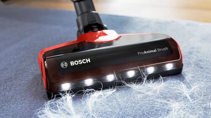 Пылесос Bosch беспроводный, конт пыль -0.3л, автон. раб. до 40мин, вес-2.9кг, НЕРА, красный BBS711ANM фото