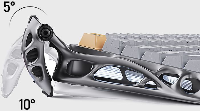 GravaStar Клавиатура механическая GravaStar Mercury K1 Pro 80keys, GravaStar x Kailh Speedy Mint, EN/UKR, BT/WL/USB, сірий GSK1PRO_GRY фото