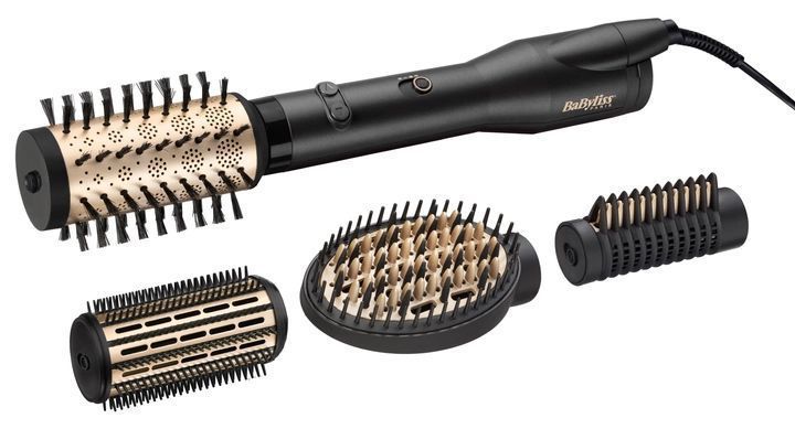 BaByliss Фен-щітка, 650Вт, 2 режими, хол. обдув, кераміка, чорний AS970E фото