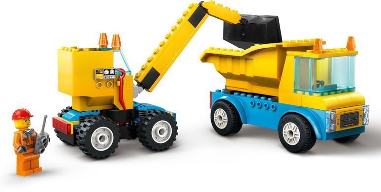 LEGO Конструктор City Будівельна вантажівка й кулястий кран-таран 60391 фото