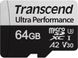 Карта пам'яті Transcend microSD 64GB C10 UHS-I U3 A2 R160/W80MB/s + SD 1 - магазин Coolbaba Toys