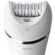 Philips Эпилятор 8000 series дисковый, аккумуляторный, пинцет.-32, влаж.+сух., с подсветкой, насадок-4, белый 3 - магазин Coolbaba Toys