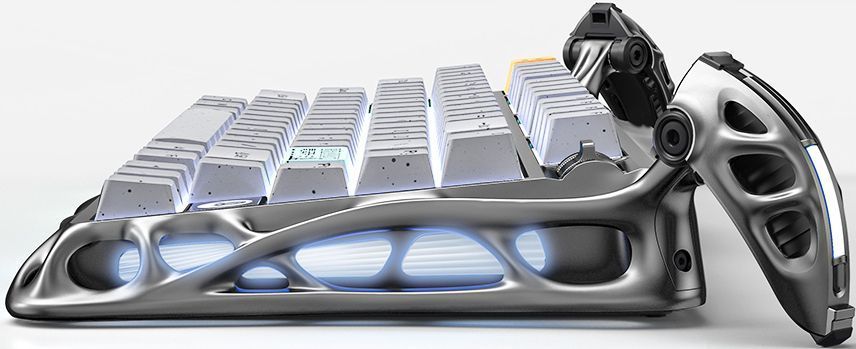 GravaStar Клавиатура механическая GravaStar Mercury K1 Pro 80keys, GravaStar x Kailh Speedy Mint, EN/UKR, BT/WL/USB, сірий GSK1PRO_GRY фото