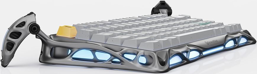 GravaStar Клавиатура механическая GravaStar Mercury K1 Pro 80keys, GravaStar x Kailh Speedy Mint, EN/UKR, BT/WL/USB, сірий GSK1PRO_GRY фото